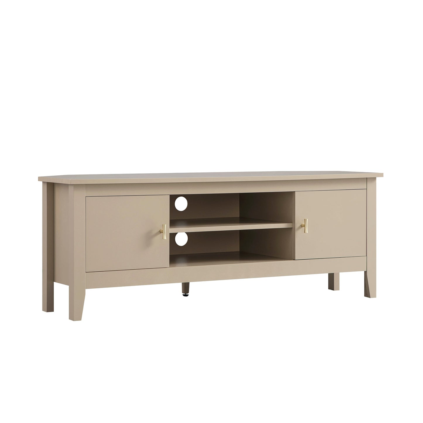 Oakham 120cm Corner TV Unit, Deep Greige