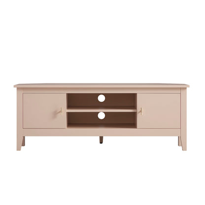 Oakham 120cm Corner TV Unit, Nude Pink