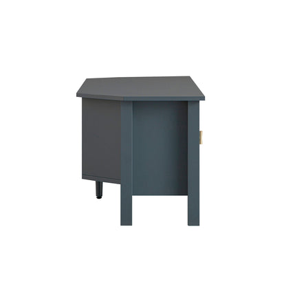 Oakham 120cm Corner TV Unit, Stormy Blue