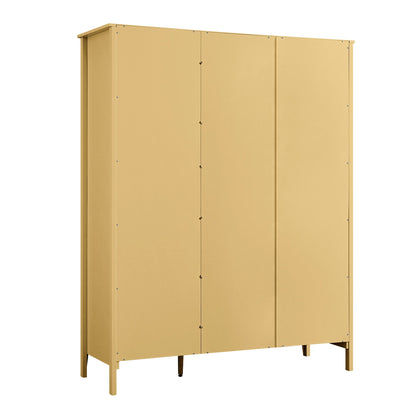 Oakham Triple Wardrobe, Rattan Yellow