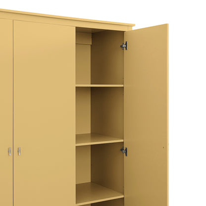 Oakham Triple Wardrobe, Rattan Yellow