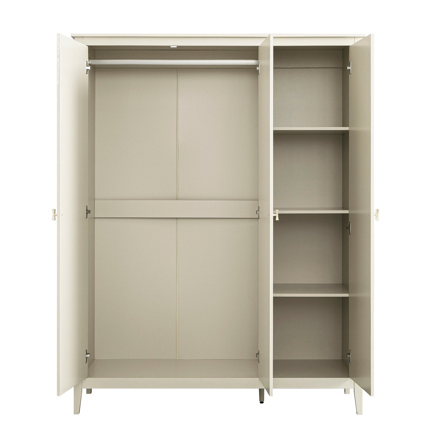 Oakham Triple Wardrobe, Shaded White