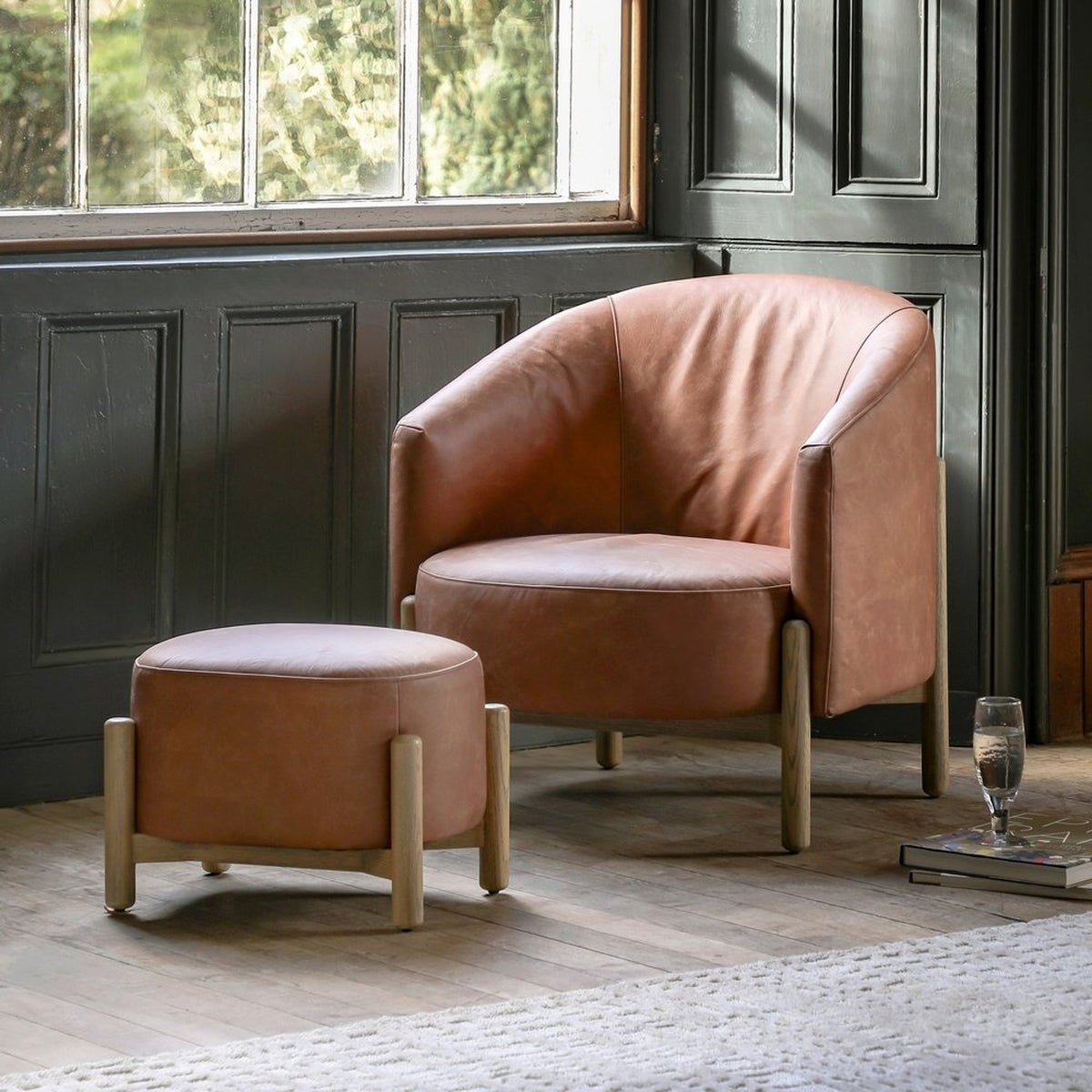 Selhurst Armchair - Vintage Brown Leather