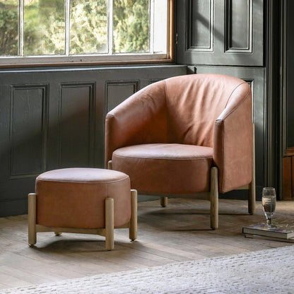 Selhurst Armchair - Vintage Brown Leather