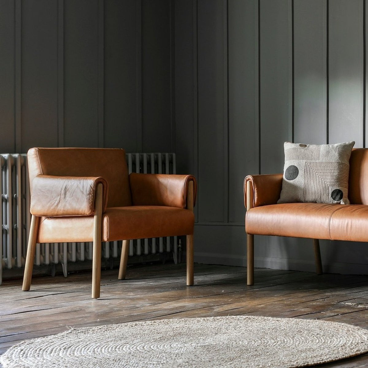 Melrose Armchair - Brown Leather