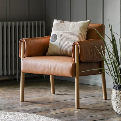 Melrose Armchair - Brown Leather