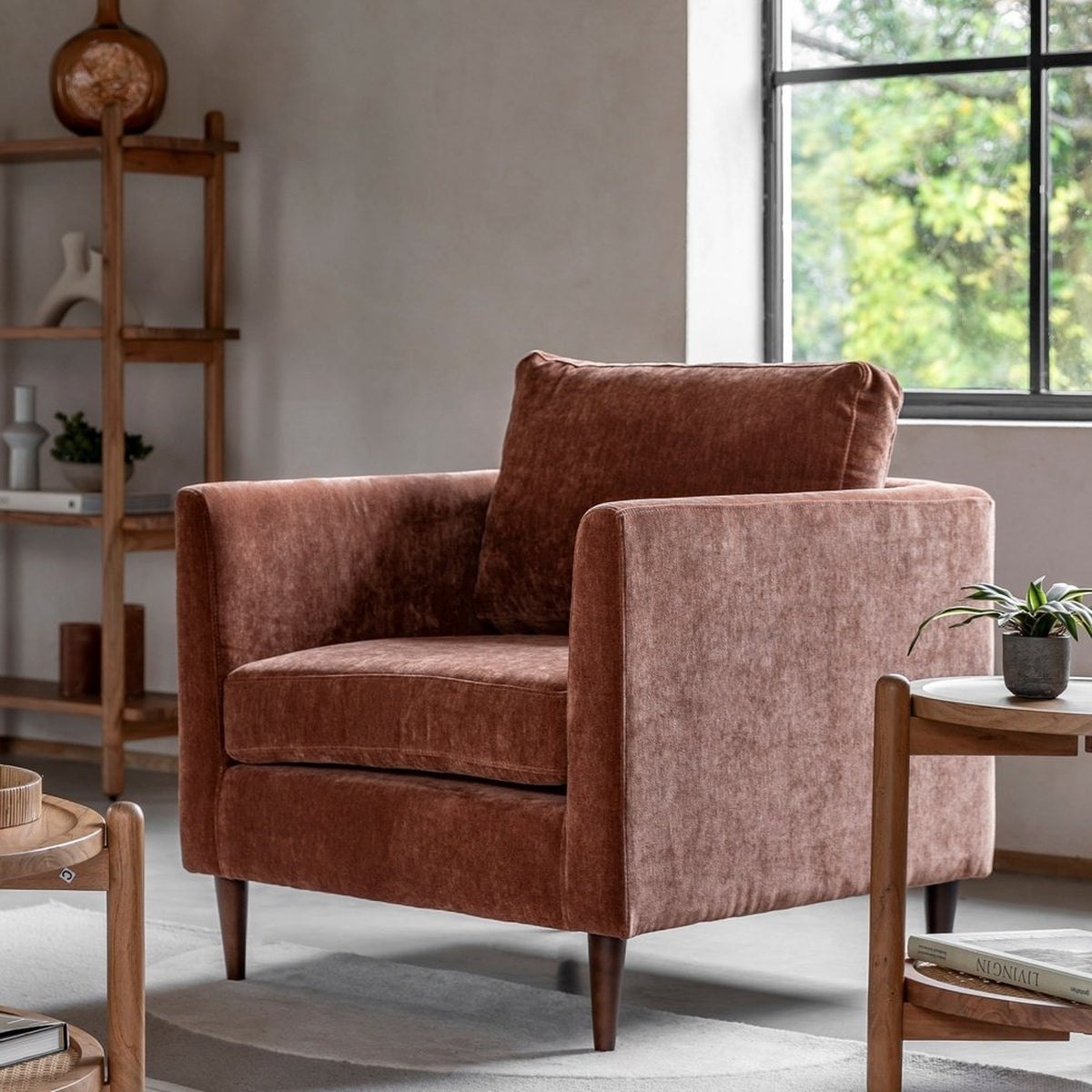 Chesterfield Armchair - Rust