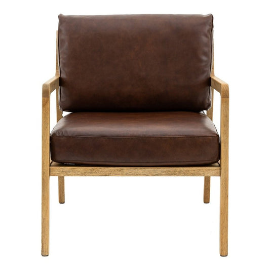 Vesper Armchair - Antique Brown Leather