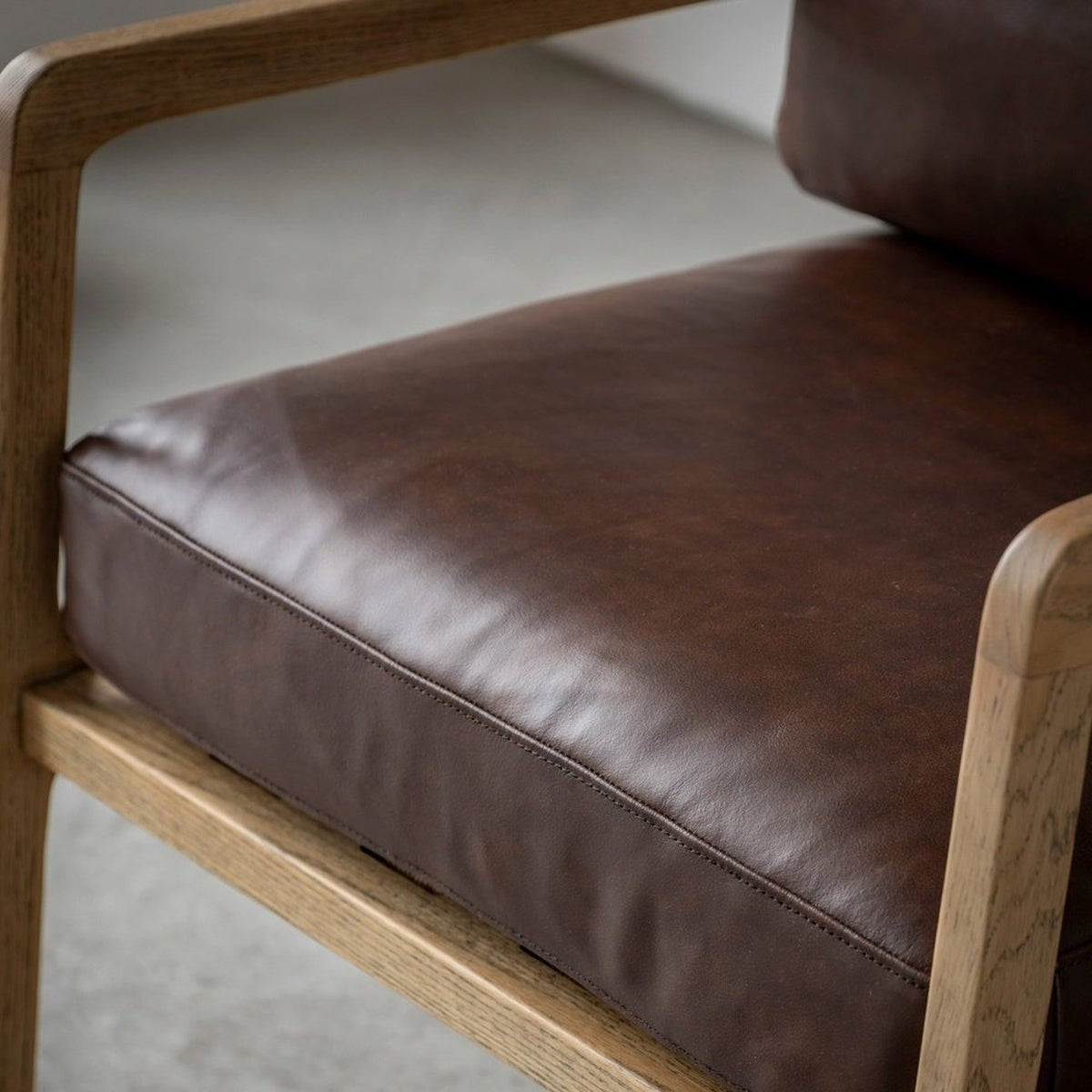 Vesper Armchair - Antique Brown Leather