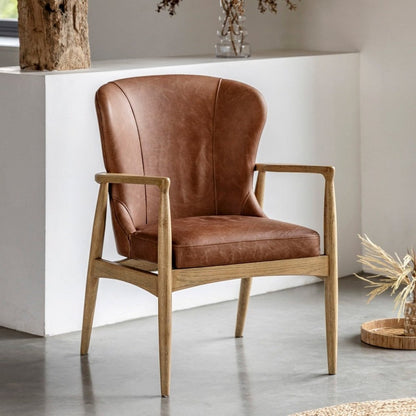 Noble Armchair - Brown Leather