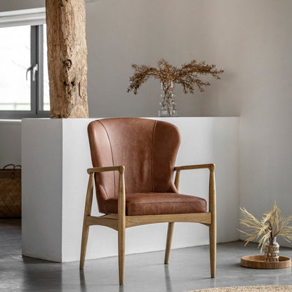 Noble Armchair - Brown Leather