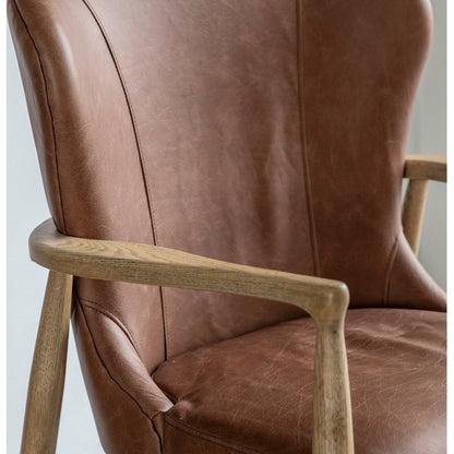 Noble Armchair - Brown Leather