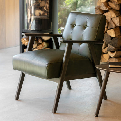Hallcrest Armchair - Heritage Green Leather