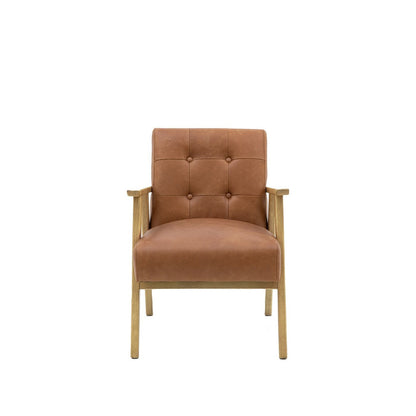 Hallcrest Armchair - Antique Brown Leather