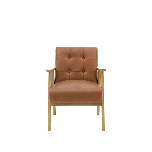 Hallcrest Armchair - Antique Brown Leather