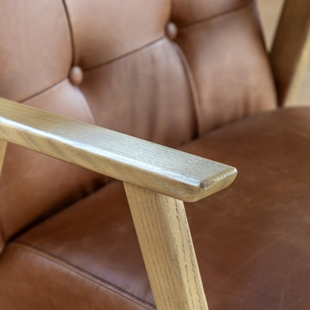 Hallcrest Armchair - Antique Brown Leather