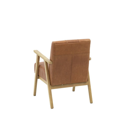 Hallcrest Armchair - Antique Brown Leather