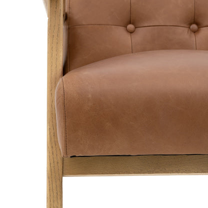 Hallcrest Armchair - Antique Brown Leather