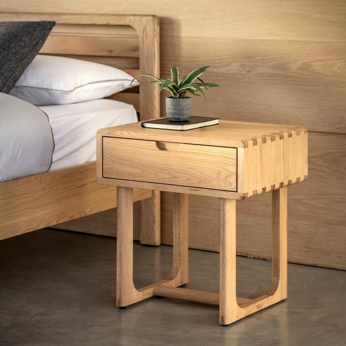 Croft 1 Drawer Bedside - Natural