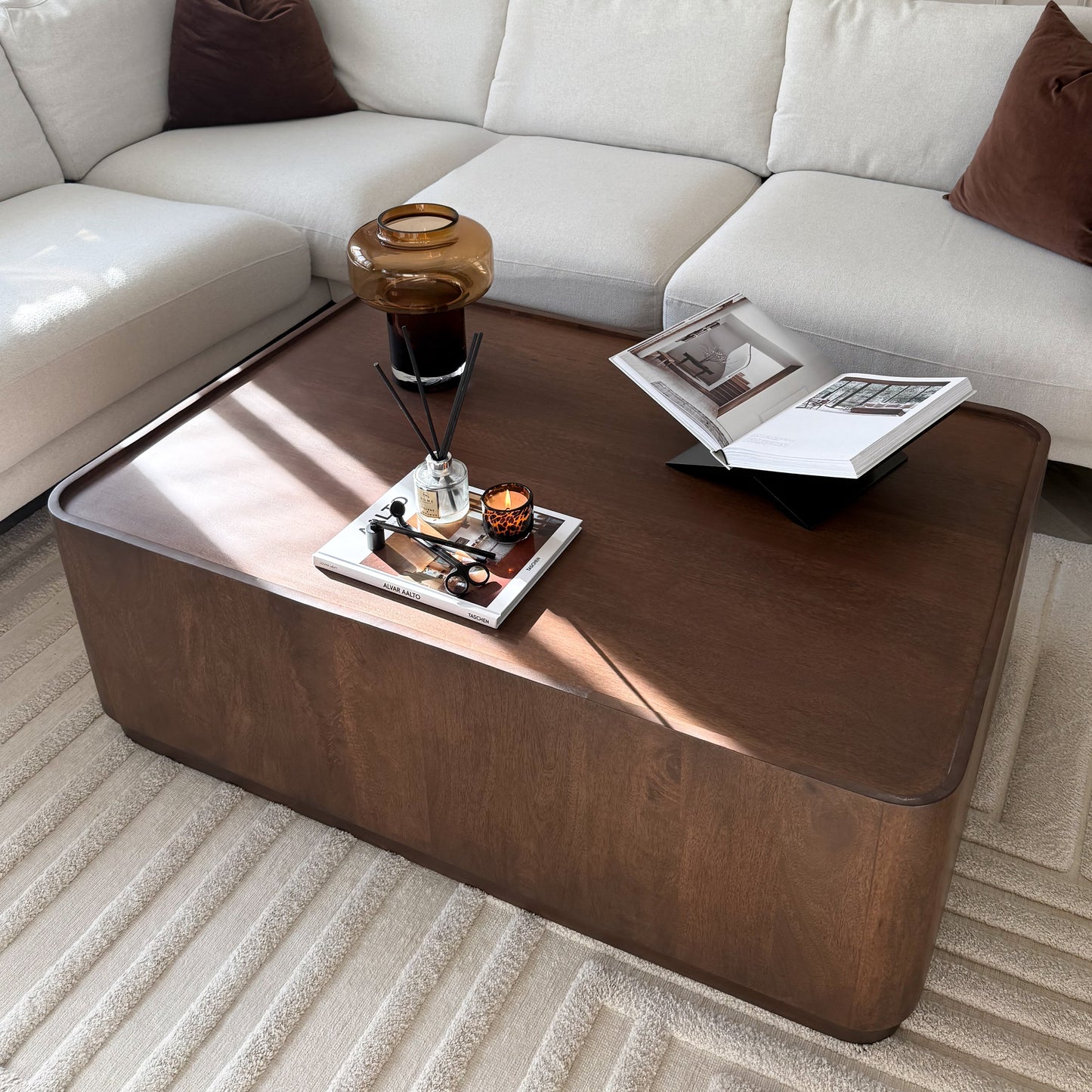 Fairmont - Dark Wood Premium Rectangular Coffee Table