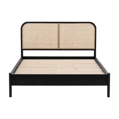 Sawyer King Size Bed - Black & Natural