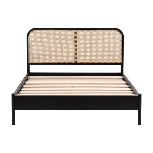 Sawyer Double Bed - Black & Natural