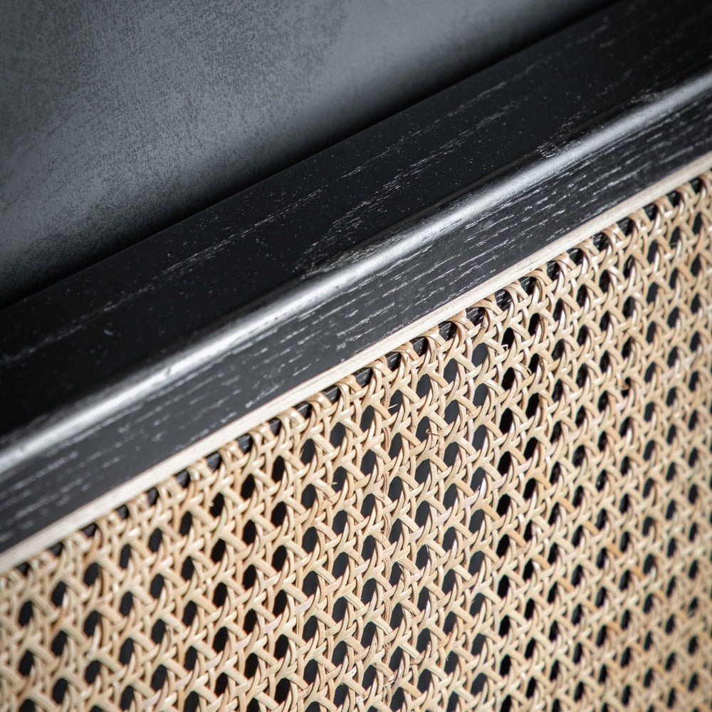 Sawyer Double Bed - Black & Natural