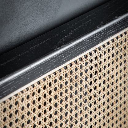 Sawyer Double Bed - Black & Natural