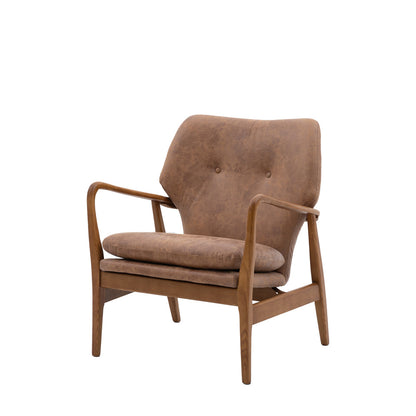 Kensal Armchair in Brown Leather