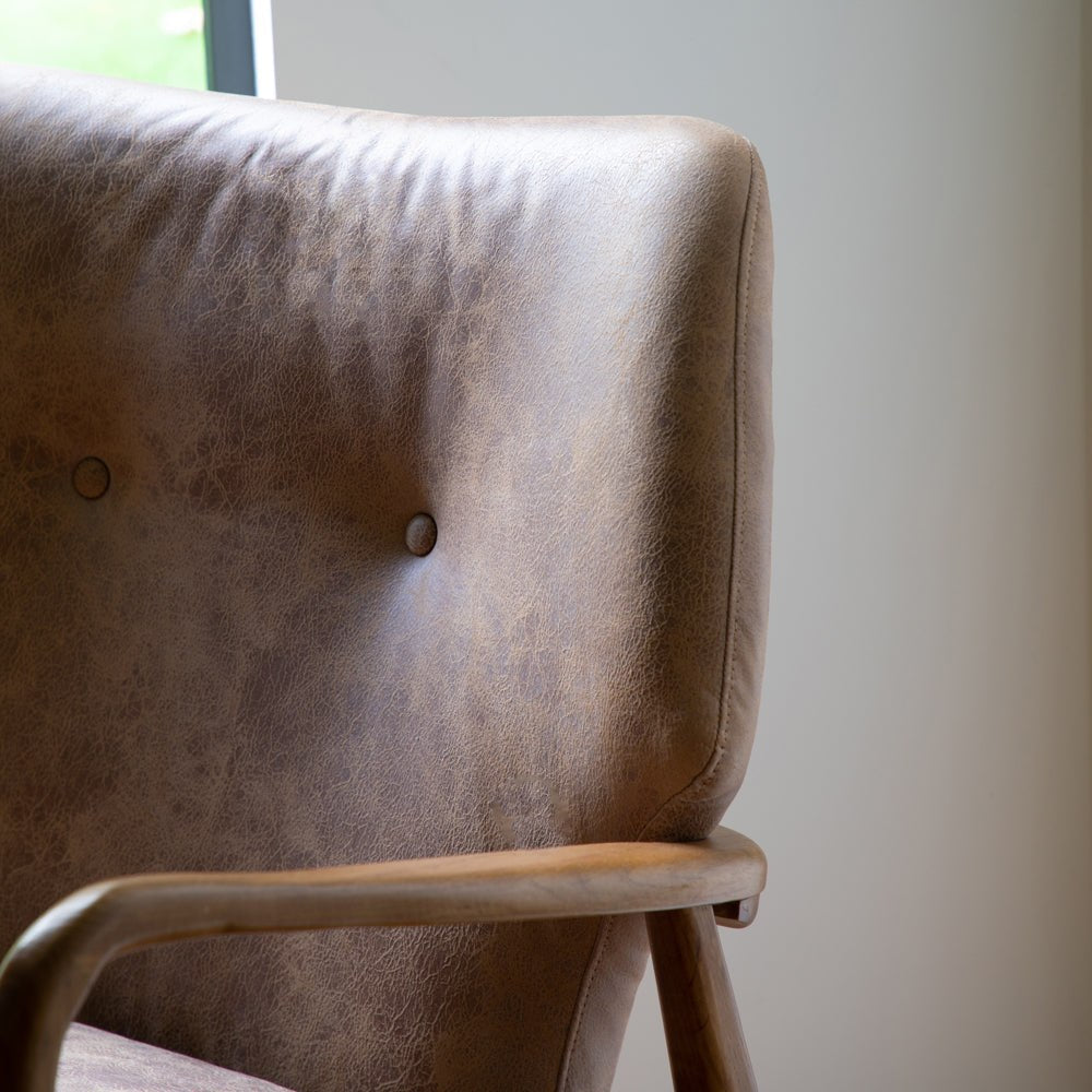 Kensal Armchair in Brown Leather