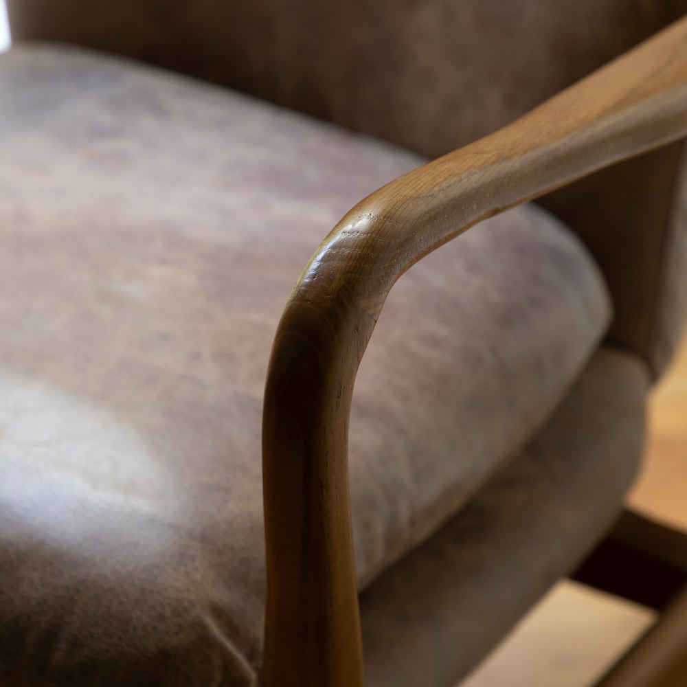 Kensal Armchair in Brown Leather