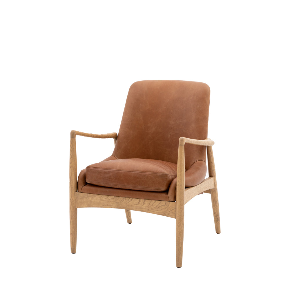 Carra Armchair in Brown Leather