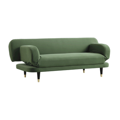 Solna 2-Seater Sofa Bed, Moss Green Velvet