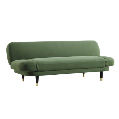 Solna 2-Seater Sofa Bed, Moss Green Velvet
