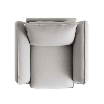 Obriel Grey Marl Fabric Armchair