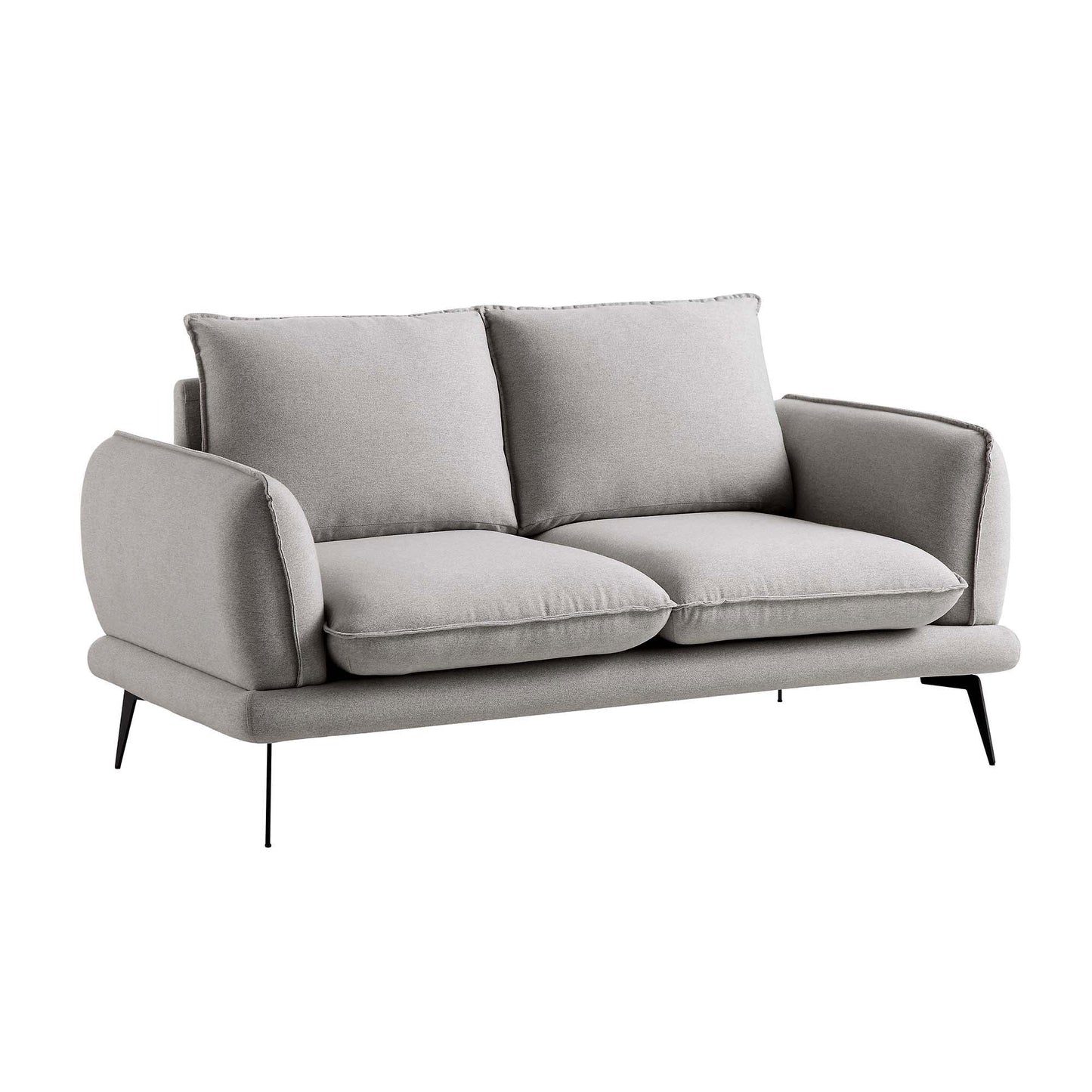 Obriel Grey Marl Fabric Sofa, 2-Seater