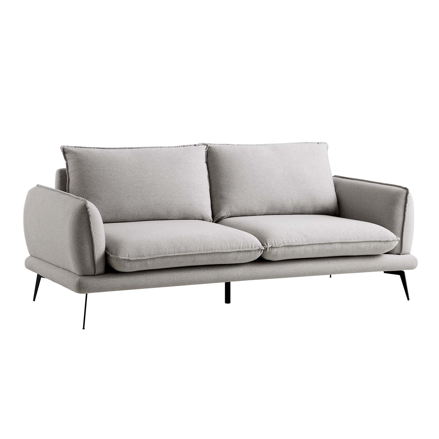 Obriel Grey Marl Fabric Sofa, 3-Seater