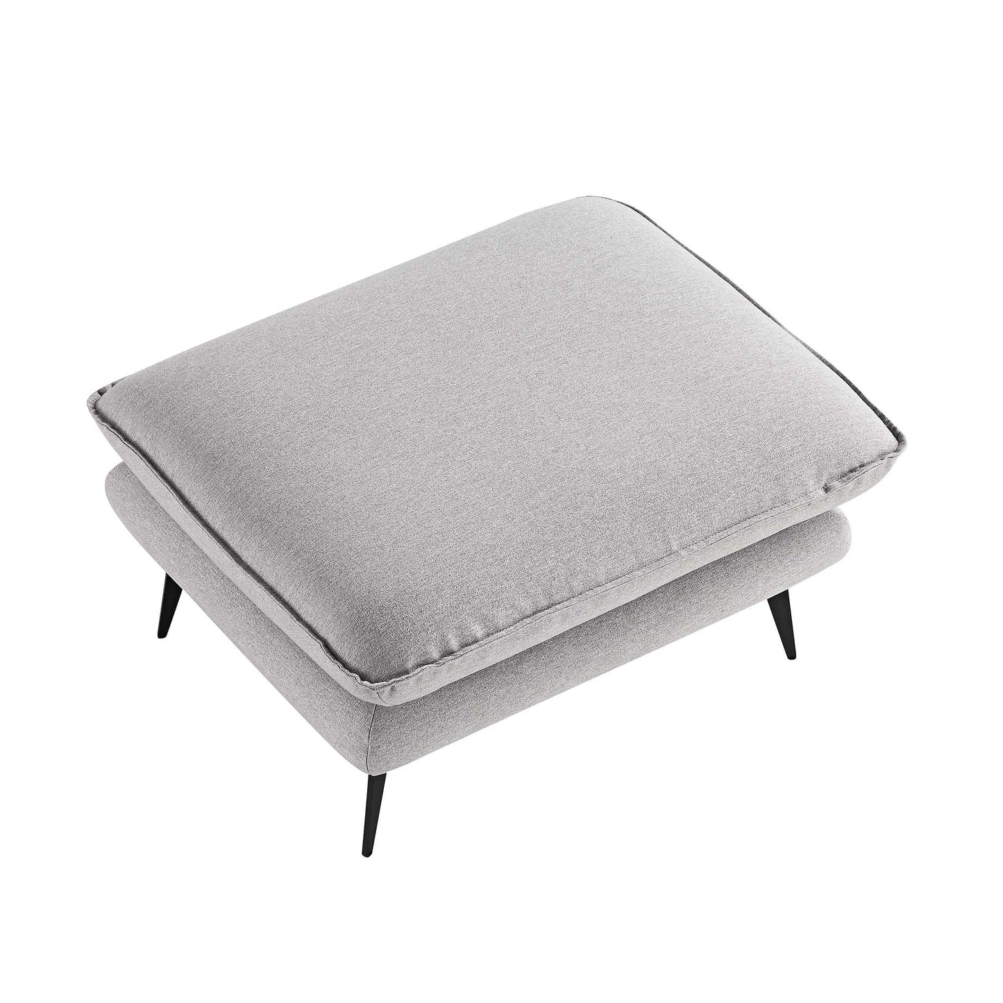 Obriel Grey Marl Fabric Footstool