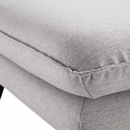 Obriel Grey Marl Fabric Footstool