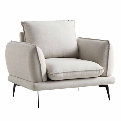 Obriel Oatmeal Fabric Armchair