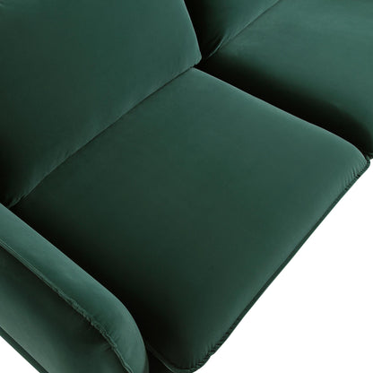 Obriel Forest Green Velvet Sofa, 3-Seater