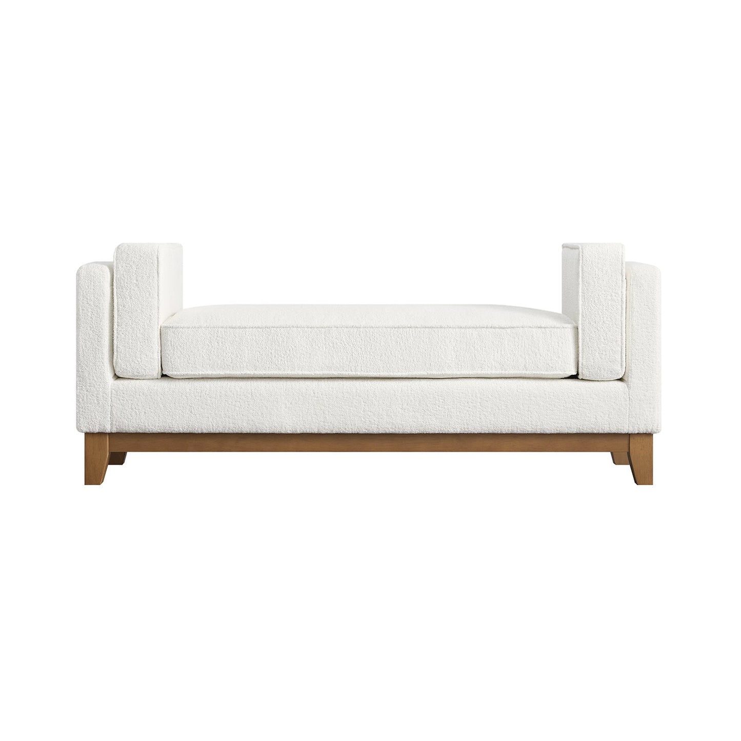 Dipley Beige Boucle Upholstered Bench