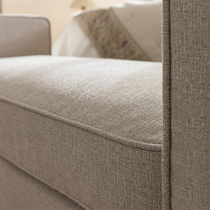 Dipley Oatmeal Woven Fabric Upholstered Bench