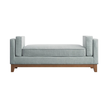 Dipley Sage Woven Fabric Upholstered Bench