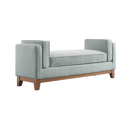 Dipley Sage Woven Fabric Upholstered Bench