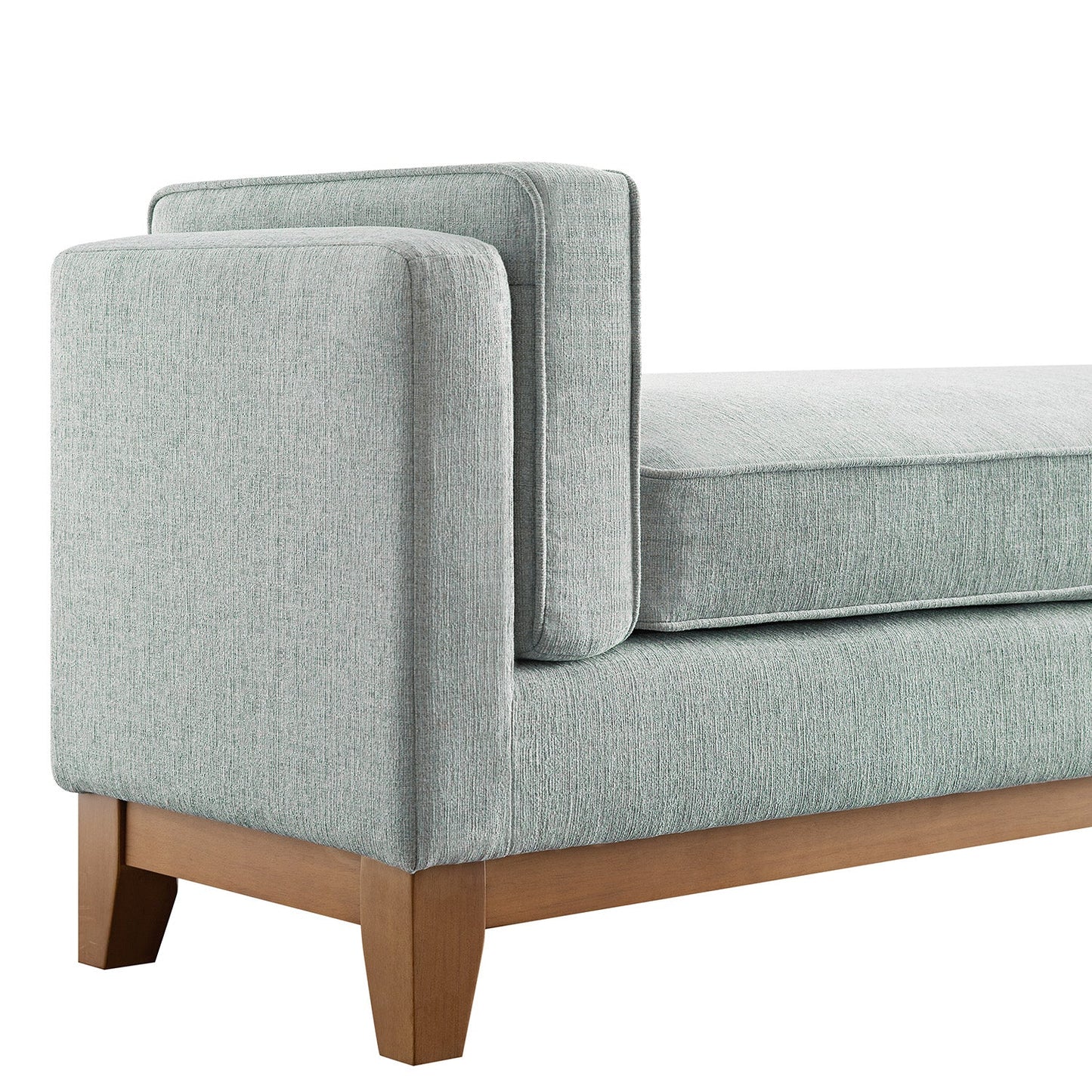 Dipley Sage Woven Fabric Upholstered Bench
