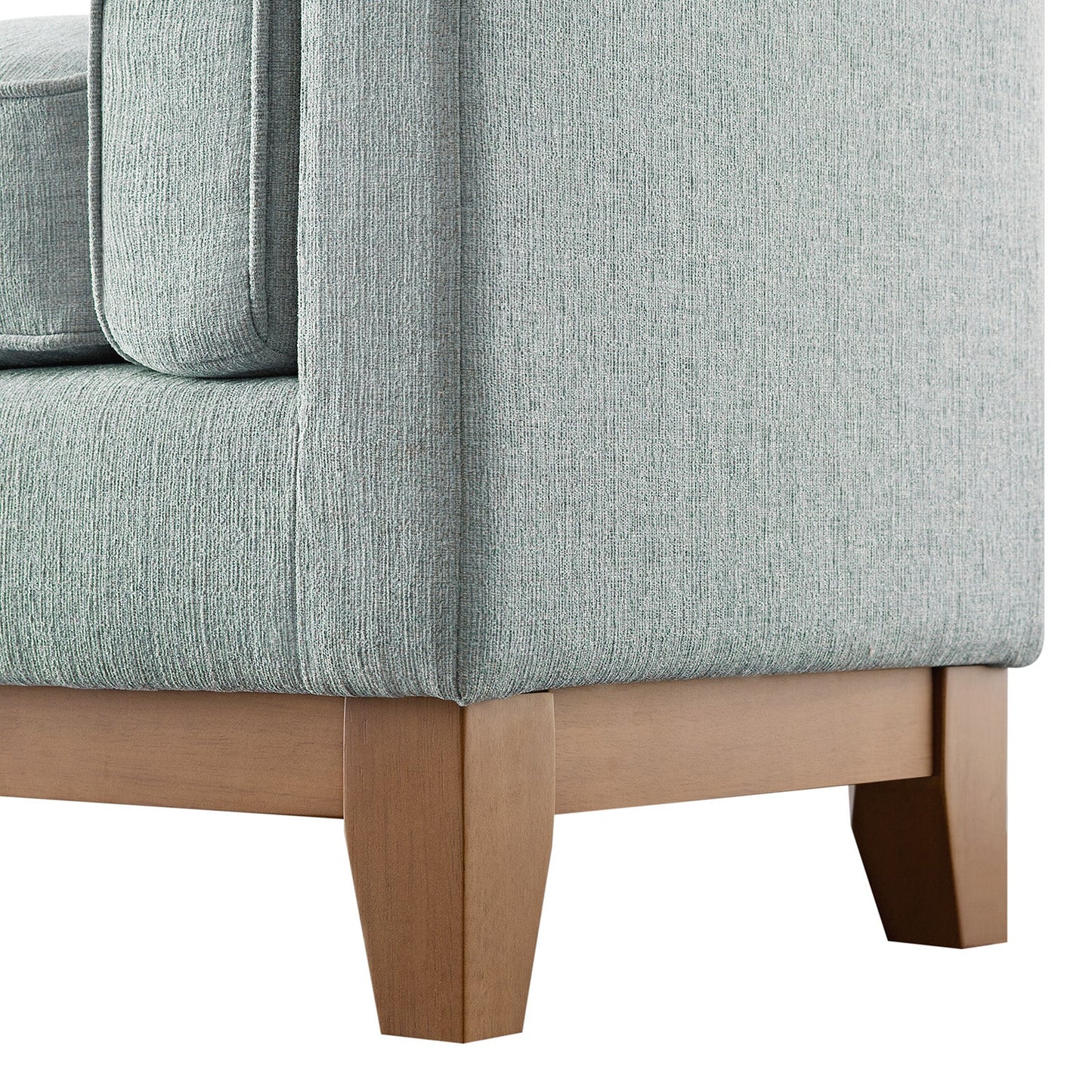 Dipley Sage Woven Fabric Upholstered Bench