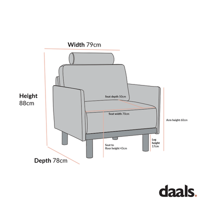 Timber Grey Marl Fabric Armchair