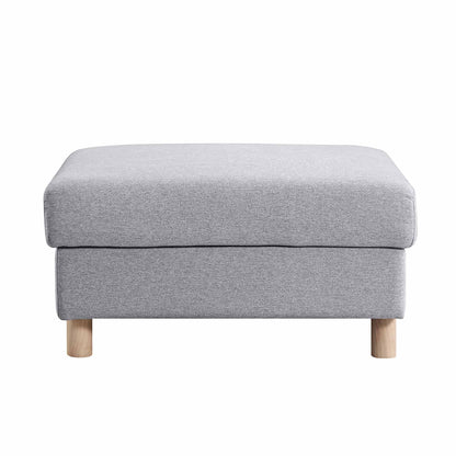 Timber Grey Marl Fabric Storage Ottoman