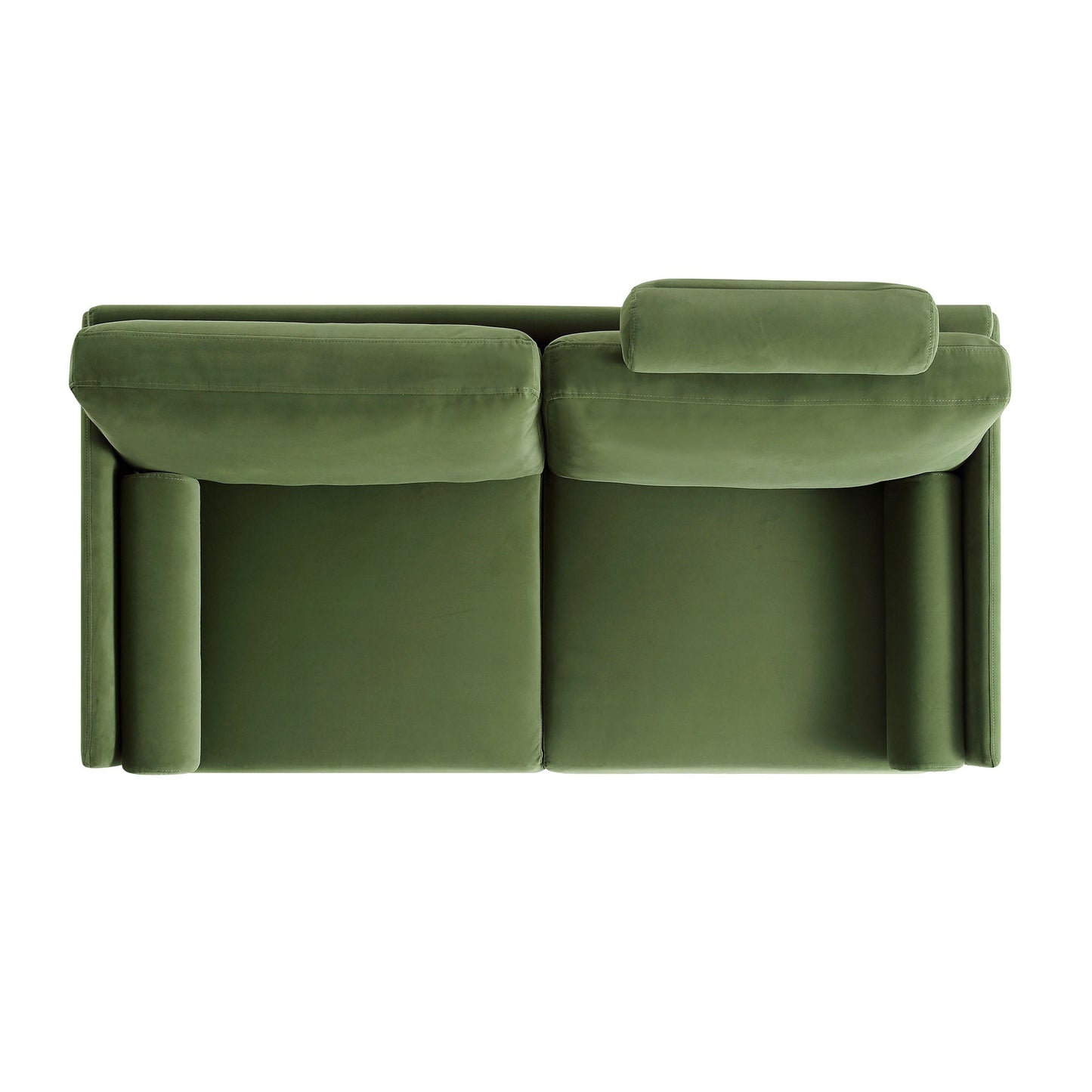 Timber Fern Green Velvet Sofa, 2-Seater